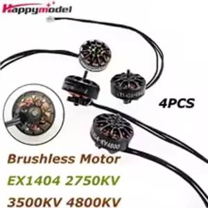 4PCS HappyModel EX1404 1404 2750KV 3500KV 4800KV 3-4S FPV Brushless Motor for FPV Racing Crux35 Micro Long Range LR4 Drone Parts