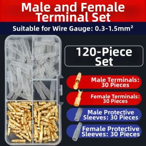 YUANYING | Bullet Connector Mating Terminal Plug Wire Connectors 30 Sets