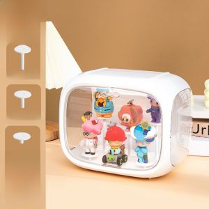 Multi-Layered Transparent Display Case Storage Organizer for Figurines Bubble Mat Space Station Design Living Room Ready