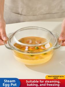 bambaby | High Clarity Heat Resistant Glass Bowl with Lid Microwave Safe