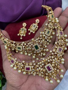 Emerald Necklace with Earrings (WJ-46)