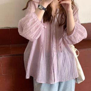 เสื้อเชิ้ตผู้หญิงผ้าไหม Leling ทรงหลวมสบาย ๆ สำหรับเดินทางไปทำงานในช่วงฤดูร้อนปี 2023 เสื้อเชิ้ตผู้หญิงแขนกุดคอวีลายพิมพ์ลาย