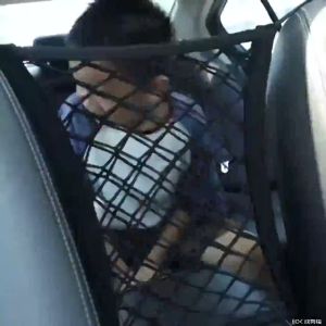 Double Layer Car Gadget Storage Bag: Mesh & Elastic Organizer