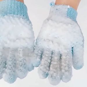 Găng Tay Tắm Rửa Tạo Bọt Tẩy Da Tế Bào Kì Chét Cho Cơ Thể Bằng Vải Nylon Tiện Lợi Đa Dụng