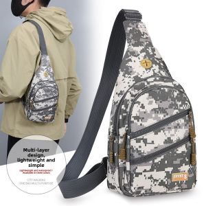 2025 New Mens Fashion Canvas Backpack Single Shoulder Bag Multi-Functional Sporty Crossbody Bag Casual Style Zipper Closure
