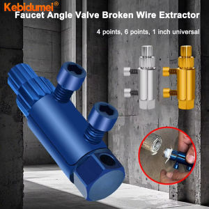Kebidumei Broken Pipe Thread Extractor For 1/2-3/4-1inch Faucet Angle Valve Broken Wire Extractor DN15/20/25 Pipes Thread Removal Tool Stripped Screw Extractor