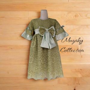 new dress anak/gaun anak tangan 3/4 usia 2-12tahun