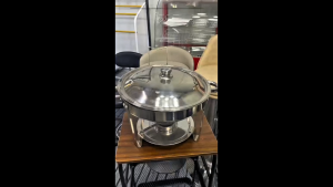 Chafing Dishes for Buffet 4 Pack 5QT Round Stainless Steel Chafing Dish Set for Home Parties Christmas Gatherings Catering Events Complete Buffet Warmer Set