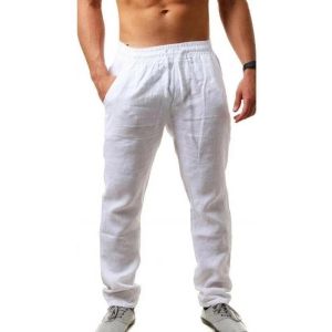 king billion | Mens Cotton Linen Pants Male Autumn New Breathable Solid Color Linen Trousers Fitness Streetwear S-3XL