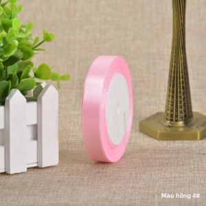 25 Yard/Cuộn Ruy Băng Satin 15 Mm Chiều Rộng Màu Trắng Đen Đỏ Cho Đồ Trang Trí Đám Cưới Hoa Trang Trí Nhà Cửa Polyester Ruy Băng
