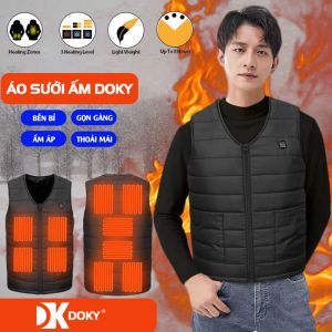 [TẶNG PIN] Áo Sưởi Ấm Bằng Điện Nhật Bản DOKY Quà Tặng Cho Người Thân Với 10 Tấm Sưởi Nhiệt Sẽ Giúp Áo Làm Nóng Nhanh Chóng Bảo Hành 12 Tháng (Tặng Áo Thun Giữ Nhiệt)