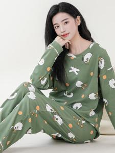 Comfortable Long Sleeve One-Piece Sleepwear Set for Women - Sweet Home Clothes Plus Size Available with Chest Pad Included