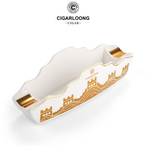 Ceramic Ashtray with Large Diameter Multi-Slot Design and Anti-Slip Base Gift Box