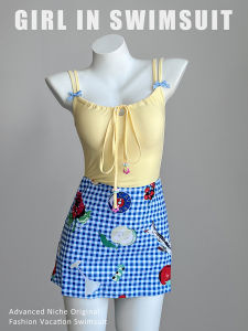 Bộ Đồ Bơi Hai Mảnh Kiểu Váy Cho Nữ Quần Áo Bơi Lội Mùa Hè 2025 Vải Nylon Co Giãn Cao Chất Liệu Trong Suốt Túi Đeo Vai Đơn