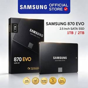 Original Samsung 870 EVO/QVO Internal SSD offers 500GB 1TB/2TB large storage with 2.5-inch SATA III 6Gb/s interface and advanced V-NAND technology