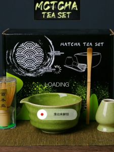 🔥Matcha Whisk ชุด พร้อม Spout Reusable ญี่ปุ่น ชุดชาปลอดภัยเกรดอาหารไม้ไผ่เซรามิคญี่ปุ่น Chassen กวน COD
