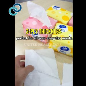Vinda Feel Facial Tissue 3 Ply Size XS 122mm x 180mm 100 Sheets/Pack 维达雅致压花抽纸纸巾1包3层100抽