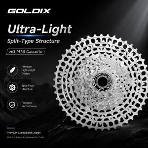 GOLDIX 10/11/12 Speed MTB Cassette 46T 50T 52T HG Compatible Ultralight Split Mountain Bike Sprocket for XC Cycling