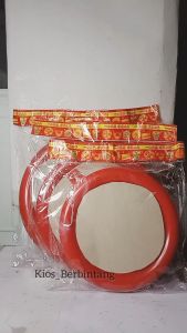 Cermin Kaca Cembung Fengsui Warna Merah 1 Pcs