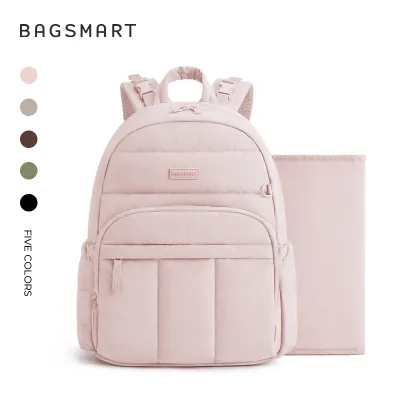 BAGSMART Mommy Backpack Diaper Bag Portable Insulated Maternity Hospital Bag Waterproof with Multiple Compartments