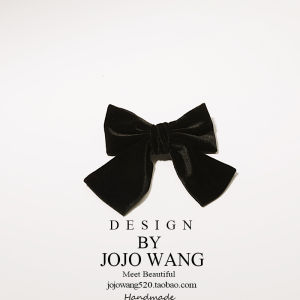 Kẹp Tóc Nơ Bướm Đầu Công Chúa Kim Ji-soo Nhung Sợi Màu Đen Blackpink Kẹp Tóc Kẹp Mái Phụ Kiện Tóc Sau Đầu