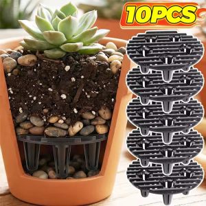 10Pcs Round Flower Pot Base Mesh Pad Seedling Tray Garden Flower Pot Root Control Base Reinforced Breathable Plant Root Control Tray