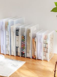 กล่องเก็บของ A4 สำหรับจัดระเบียบเอกสาร A5 ของเล่นจigsaw ที่แยกตัวได้ กล่องเก็บของสำหรับโต๊ะทำงาน ของดีๆ สำหรับเก็บเอกสารและเครื่องมืออื่นๆ