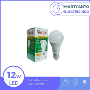 Lampu LED Bulb Detik Premium 12 Watt Warna Putih