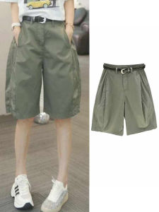 Shalldoer | Slimming Fashionable Floral Print Five-Quarter Casual Pants Womens Summer 2025 Straight Leg Elastic Waist Shorts