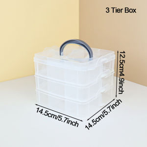 Multipurpose Compartments Storage Box Clear Plastic DIY Craft Box Desktop Organizer Portable Tiny Jewelry Bead Organizer Box