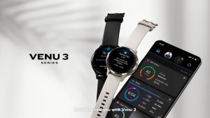 Garmin Venu 3 Slate Stainless Steel Bezel with Black Case