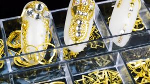 12 Grid Manik Manik Hiasan Nail Art kuku gemerlap 3D bentuk dekorasi untuk alat aksesoris seni kuku