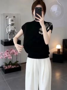 Áo Thun Thêu Thiết Kế Giảm Cân Elegance