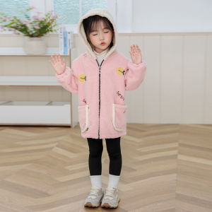Childrens Apron Winter New Style Warm Fleece Lined Nursery Dining Protection Long Sleeve Bib down Jacket Dirt Resistant