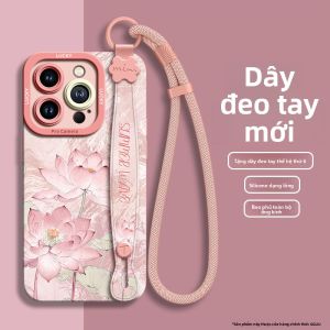 Ốp lưng GGUU cho iPhone 16Pro Max bằng silicon có dây đeo tay/cổng USB