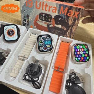 【 Local shipment 】i9 Ultra Max Smart Watch  2.19" HD screen Bluetooth Call For Men Women Sport Modes Smartwatch Game Kids Watch