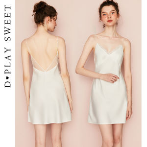 French Lace Splice Backless Camisole Nightdress