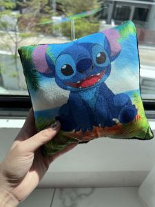 Ready Stock Soft Square Cartoon Pillow gift Or Collection Sharp Colour Design 18cm