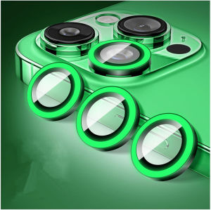 2-3Pcs Night Light Luminous Metal Glass Camera Lens Protector For 17 Air 16 15 14 13 11 Pro Max Plus 12 Mini Ring Len Case Cover