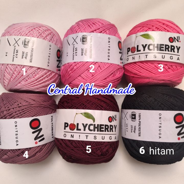 Benang Rajut Polyester Onitsuga Polycherry per Roll | Lazada Indonesia