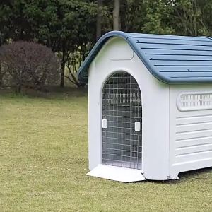 Plastic Outdoor Dog House All-Weather Thickened Waterproof Sunproof Pet Kennel for Dogs Cats All Sizes
