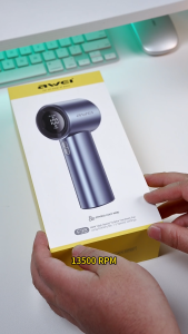 Awei F38 Portable Handheld Fan 100 Speed Strong Wind 3600mAh Rechargeable 10H Work Time for Outdoor Camping Sport Ofiice