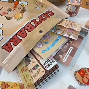 Capybara / Butter Bear Stationery Blind Box Blind Bag Mystery Kids Cute Goodies Cartoon Stationery Blind Bag Gift Set Murah Capybala Stationery Handbag Blind Bag Cute Childrens Day Gift Package Creative Lucky Surprise