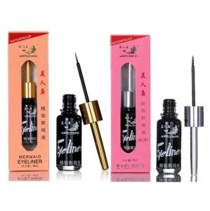 China-Made Goods Genuine Article Mermaid Quick-Drying Liquid Eyeliner Waterproof Sweat-Proof Long Lasting Non Smudge Soft Head Cool Black Eyeliner