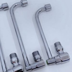 Semi Automatic Kitchen Stove Swing Turn Stainless Steel Single Cold Wash Basin Wall Mounted Faucet