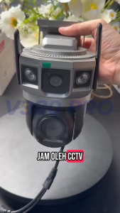 V380 Pro WIFI/4G SIM Kamera CCTV outdoor waterproof Lensa Layar Tiga Penglihatan Malam Inframerah Penuh Warna cctv sambung hp jarak jauh