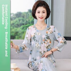 JUNYANFEI | Summer High-End Outwearable Cotton Silk Long Sleeve Top
