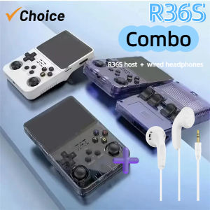 Top R36S New Package + Wired Headphones Retro Handheld Video Game Console Linux System 3.5inch Ips Screen 64Gb