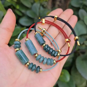 Q2322 Vòng lu thống ngũ điếu Lam Ngọc 3 mẫu đều xinh: dây đỏ dây đen dây xanh không kén mệnh - Phong Thuỷ TUDO P