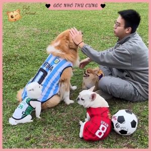 [CÓ SIZE LỚN] Áo ba lỗ thể thao bóng đá cho thú cưng vải lưới thoáng khí áo cho chó mèo mùa hè